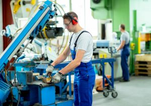 Man Working in A Factory in Singapore