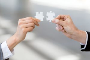 Finding the perfect fit, puzzle concept