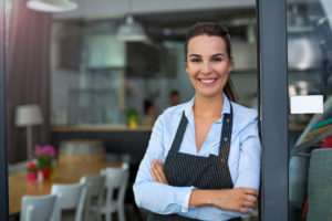 woman and her restaurant