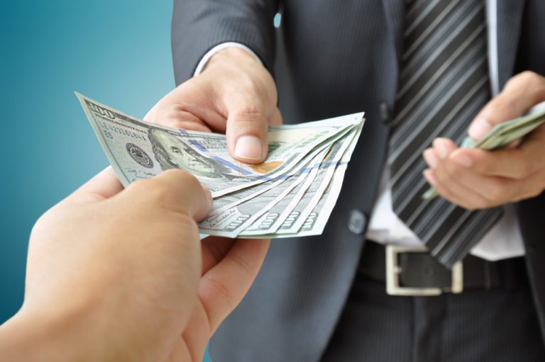 giving the money